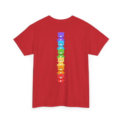 Rainbow bears line (back) unisex crewneck t-shirt