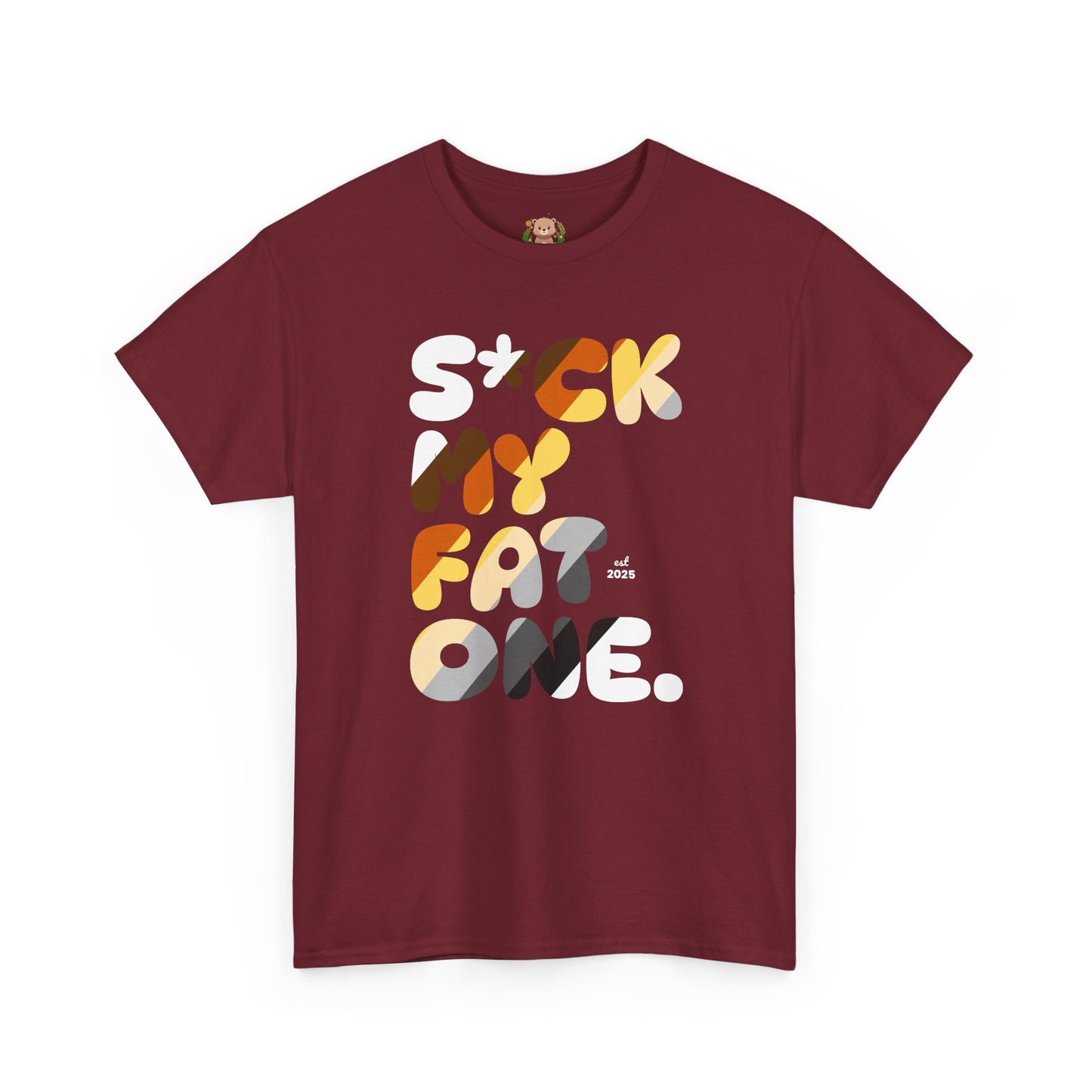 Suck my fat one bear flag (front) unisex crewneck t-shirt