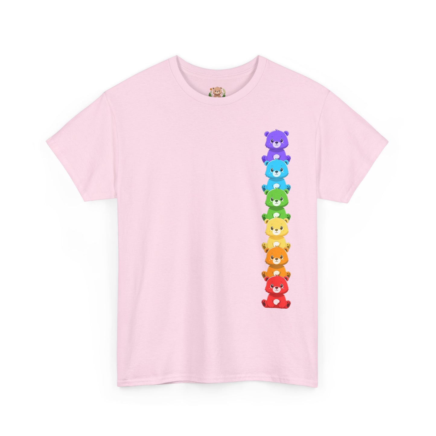 Rainbow bears line (front) unisex crewneck t-shirt