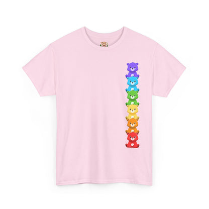 Rainbow bears line (front) unisex crewneck t-shirt