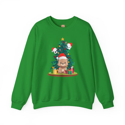 Peek a booo Christmas Santa bears unisex cozy crewneck sweatshirt