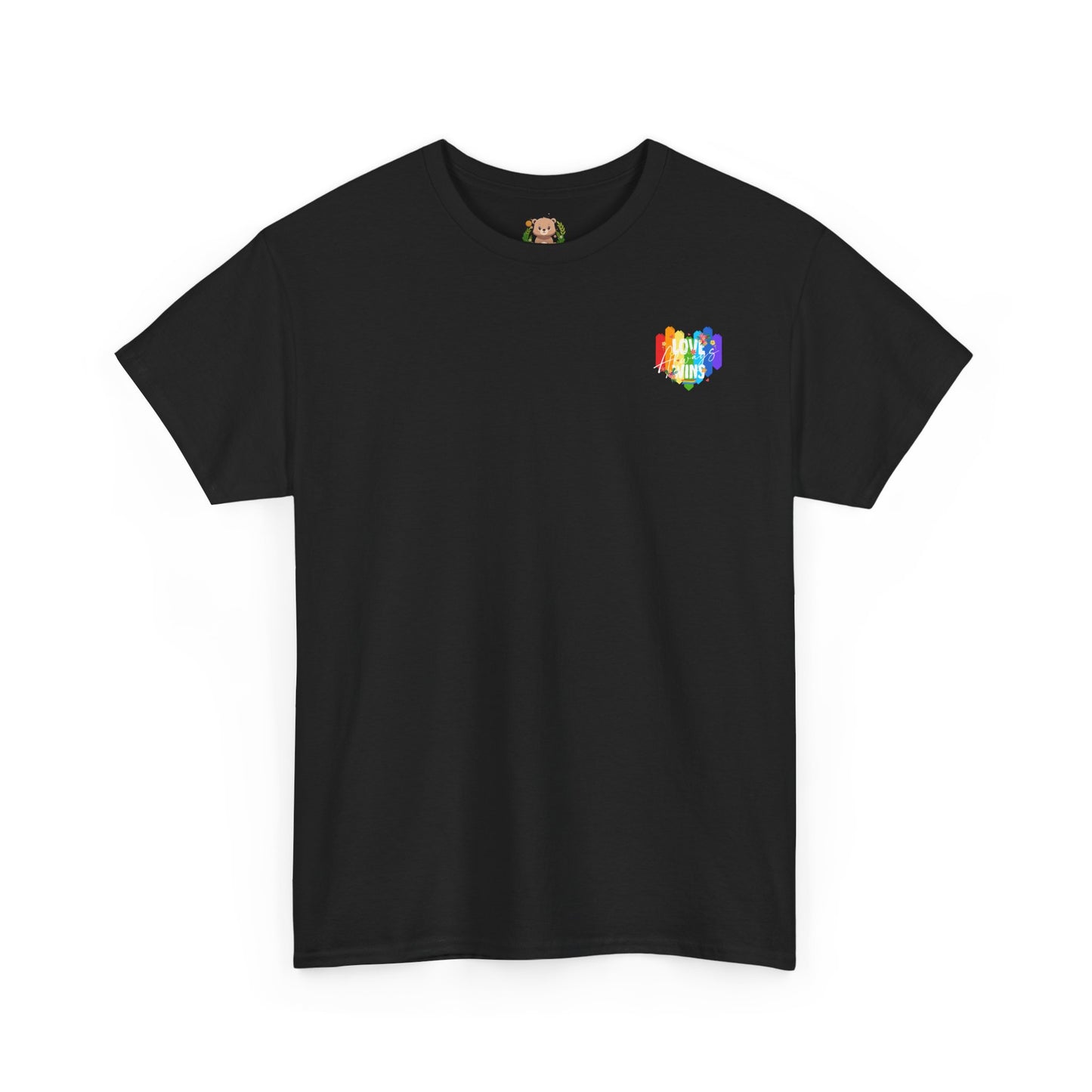 Love always wins rainbow mini (front) unisex crewneck t-shirt