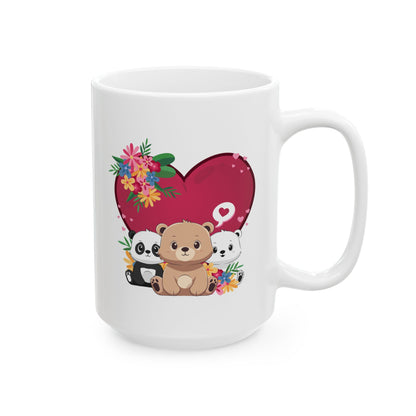Bears full of love ceramic coffee/tea mug/cup (11oz/15oz)