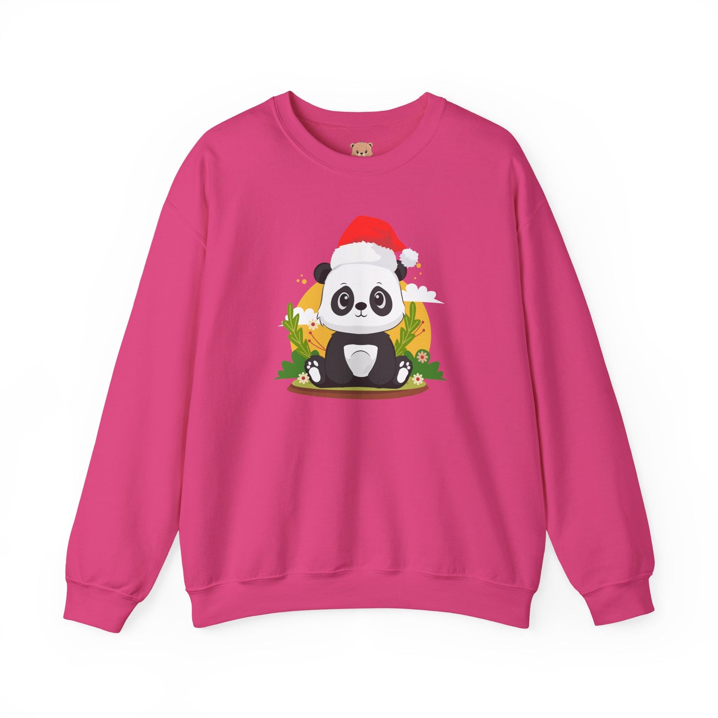 Macho bear hug (front) Christmas unisex cozy crewneck sweatshirt