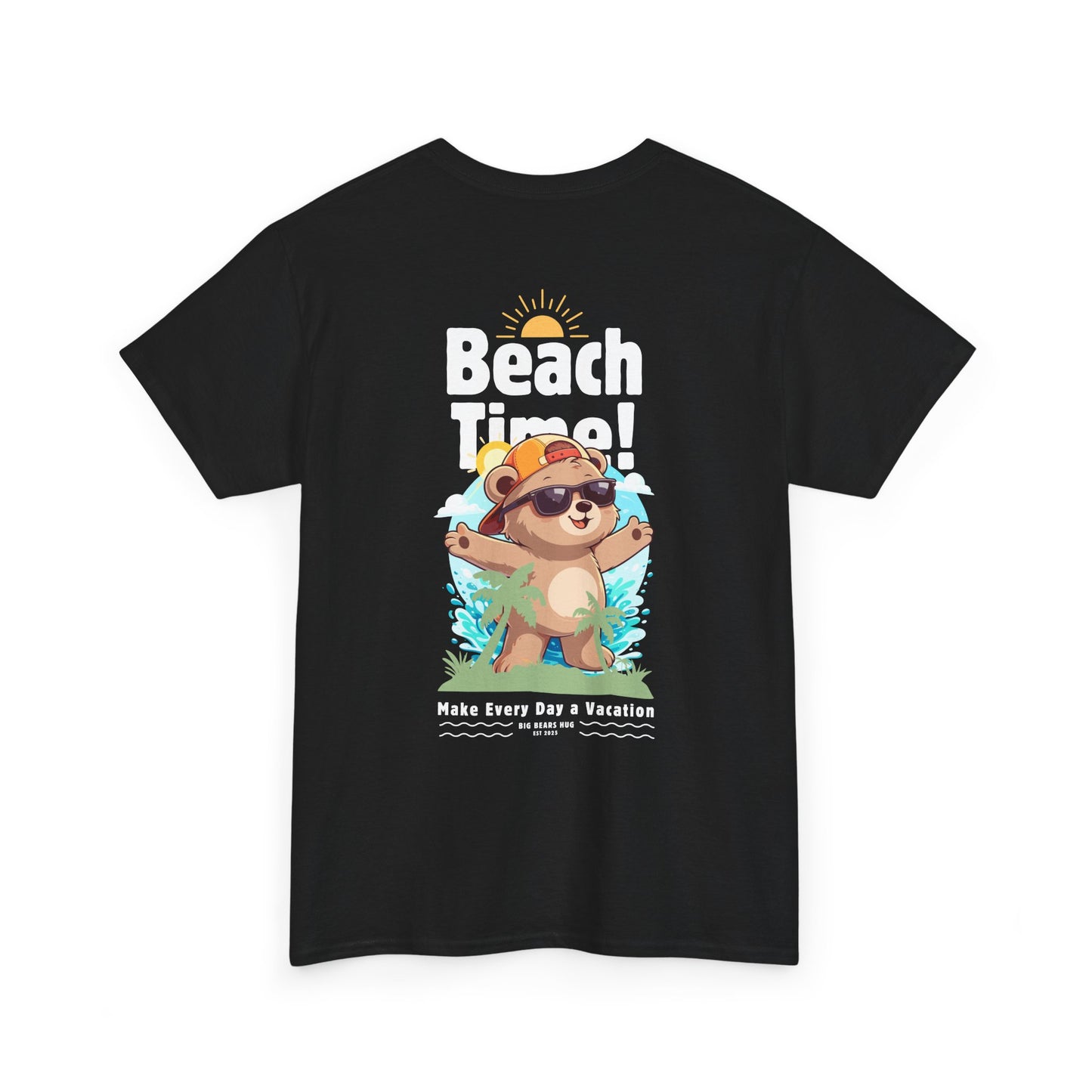Beach time with Pancha (back) unisex crewneck t-shirt