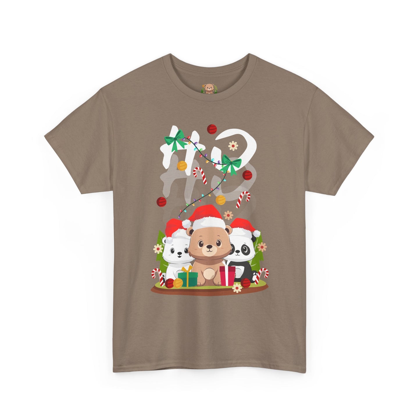 Ho Ho Ho Christmas bears (front) unisex crewneck t-shirt