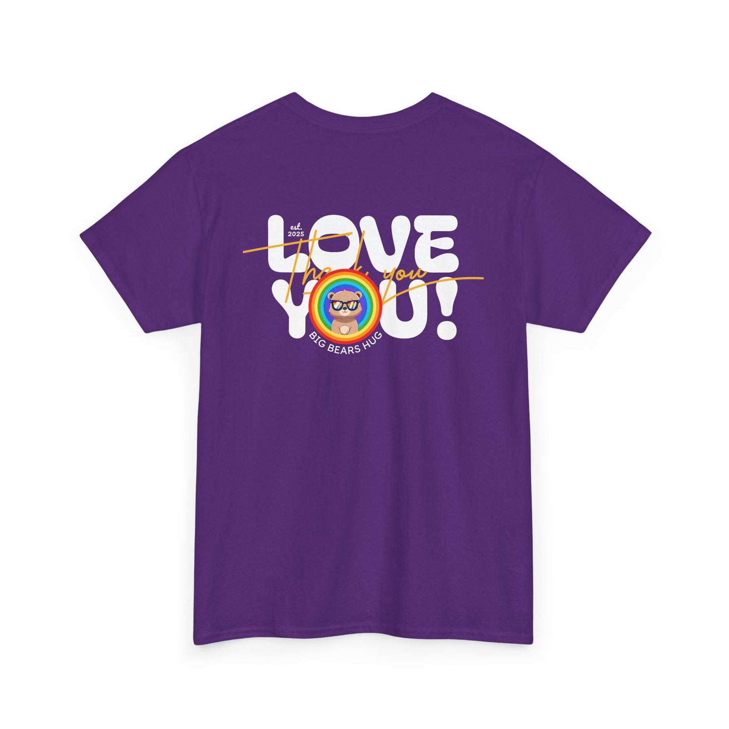 Love you and thank you rainbow (back) unisex crewneck t-shirt
