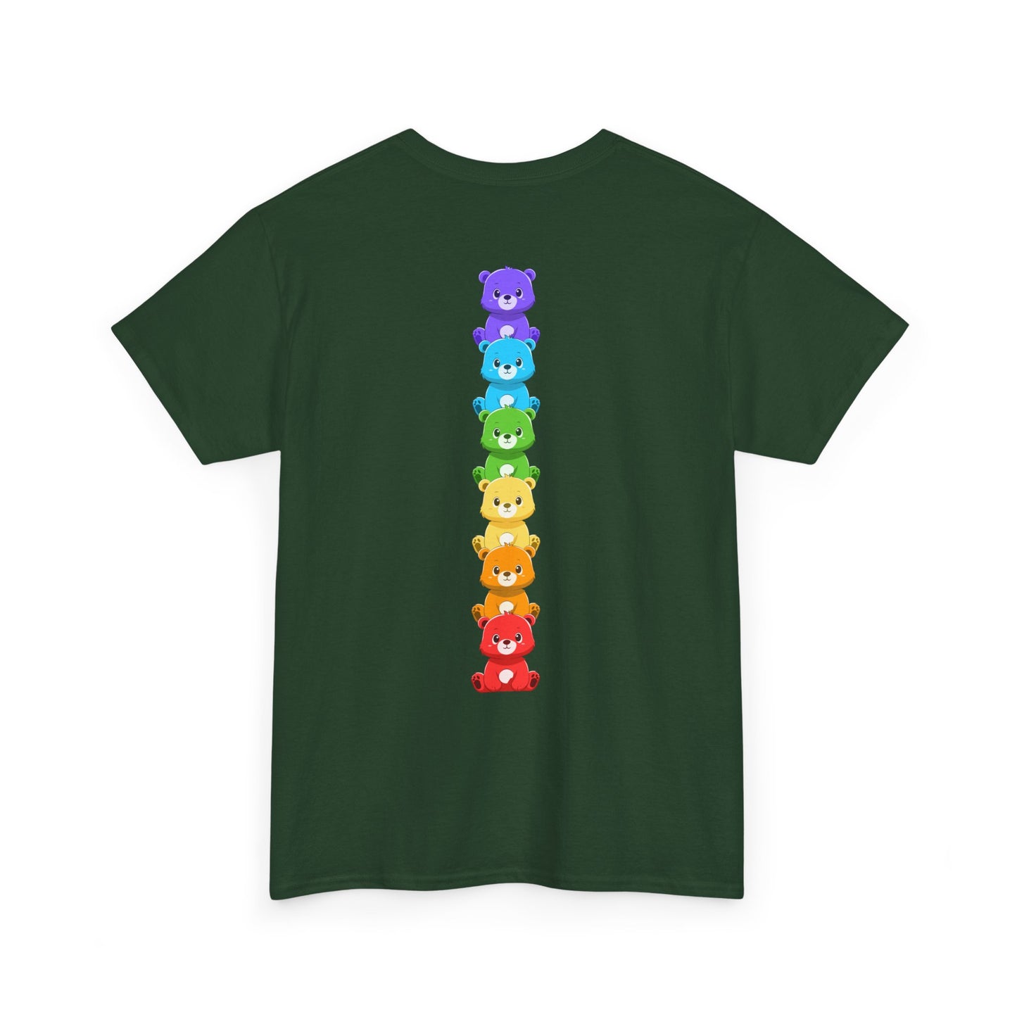 Rainbow bears line (back) unisex crewneck t-shirt