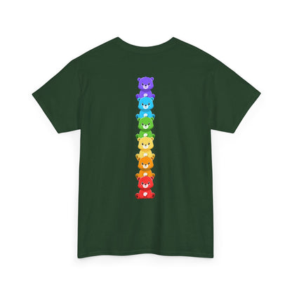 Rainbow bears line (back) unisex crewneck t-shirt