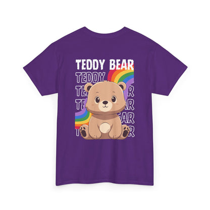 Teddy bear rainbow pancha (back) unisex crewneck t-shirt