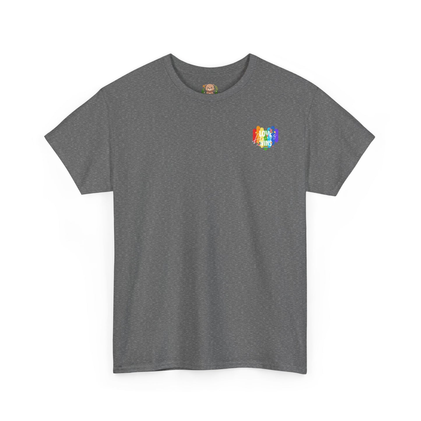 Love always wins rainbow mini (front) unisex crewneck t-shirt