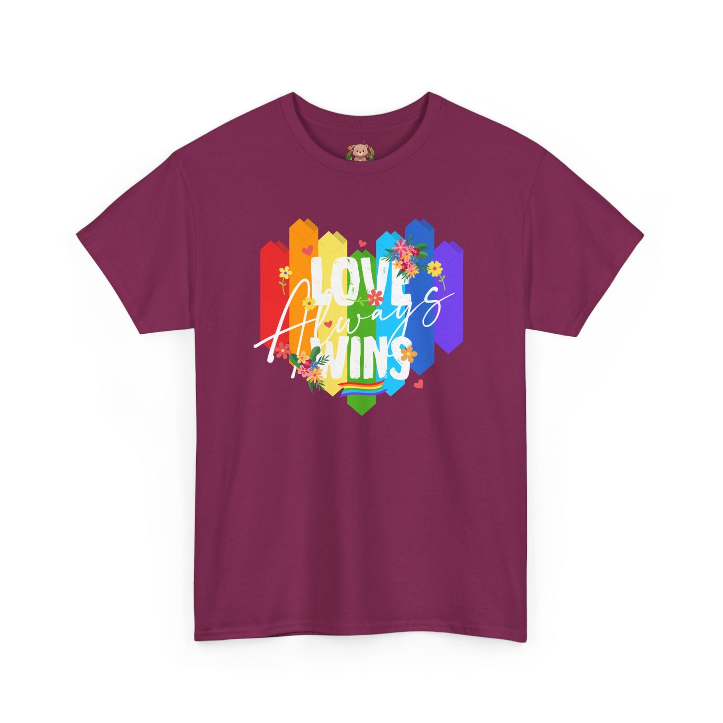 Love always wins rainbow (front) unisex crewneck t-shirt