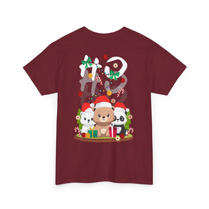Ho Ho Ho Christmas bears (back) unisex crewneck t-shirt