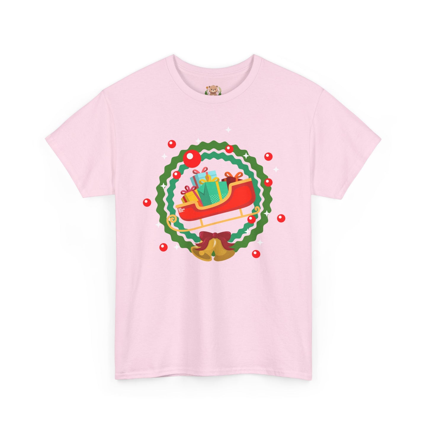 Santa coming with Christmas gifts (front) unisex crewneck t-shirt