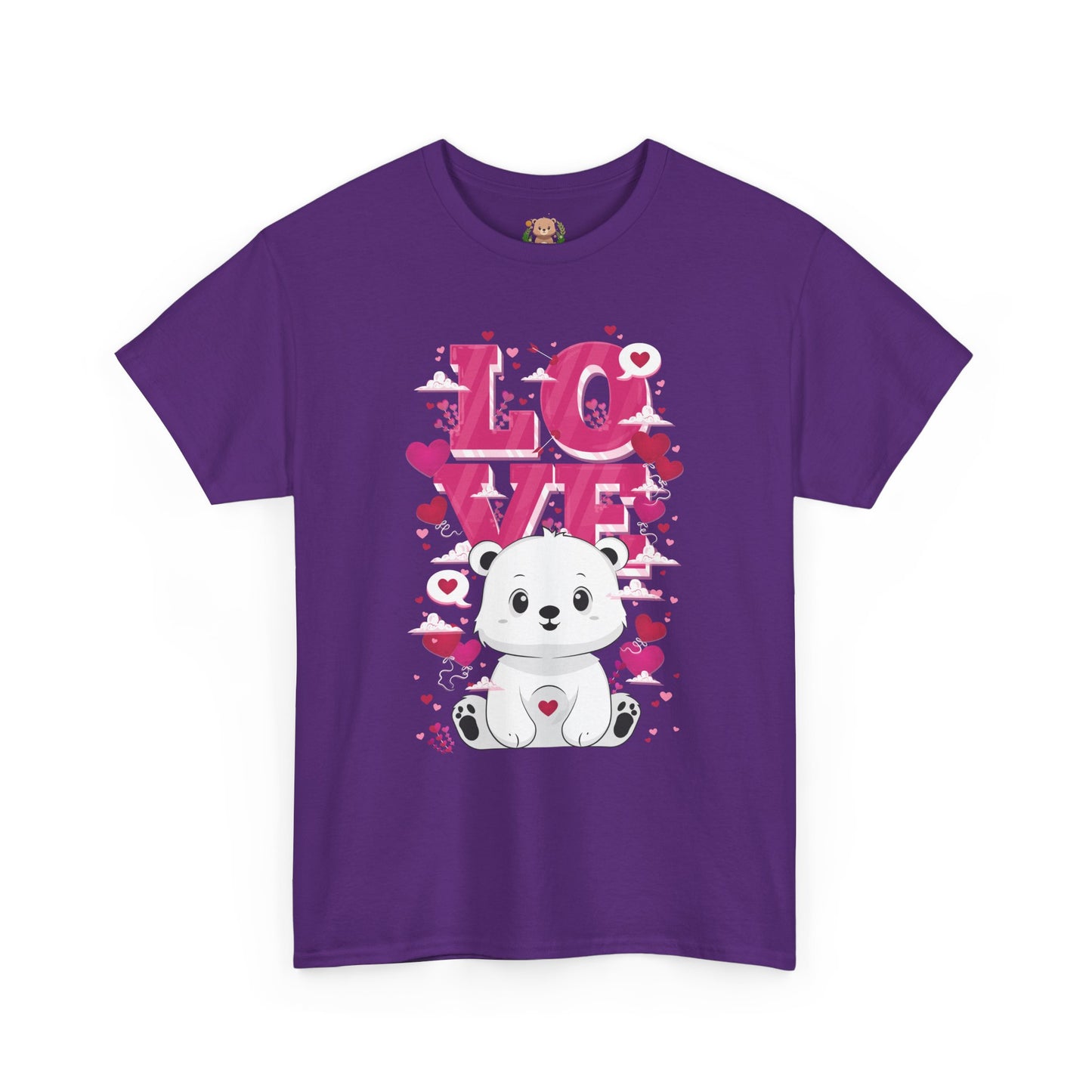 Snojo bear's love (front) unisex crewneck t-shirt