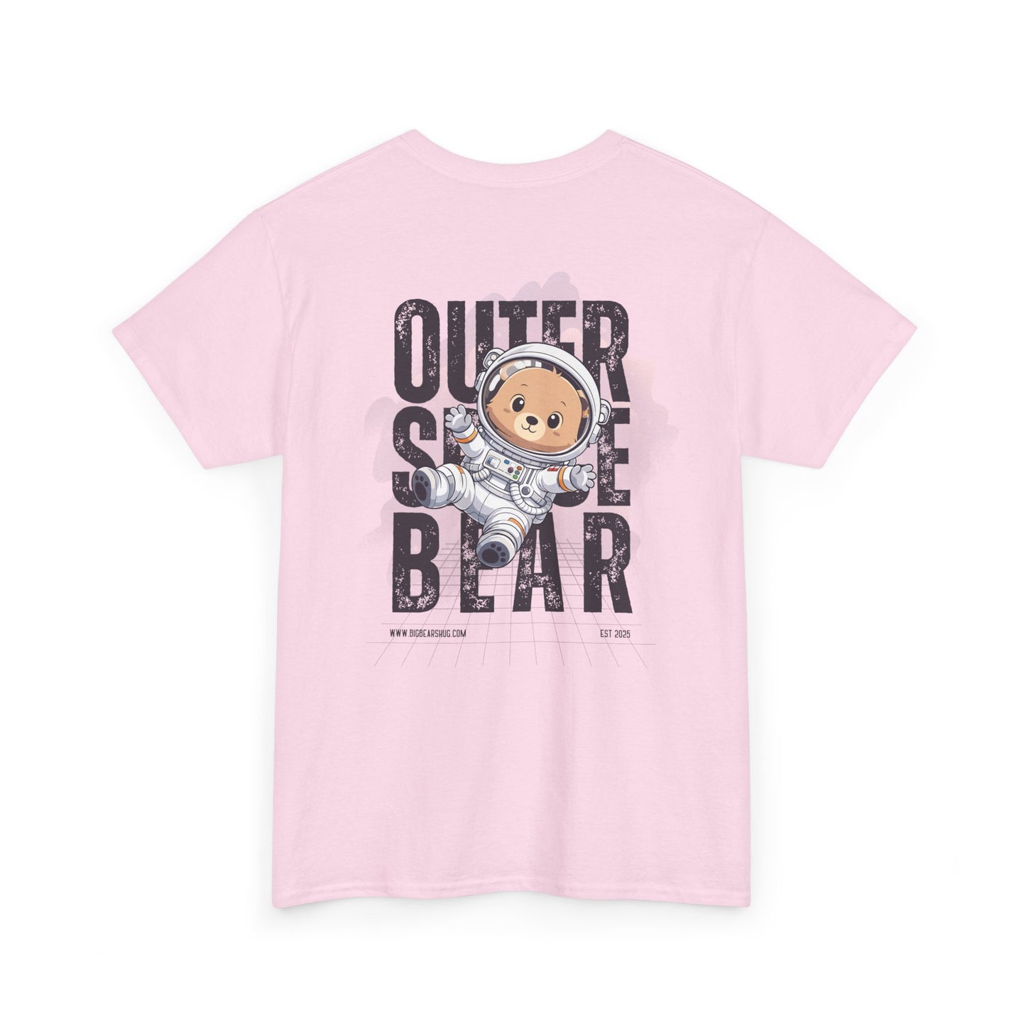 Outer space bear (back) unisex crewneck t-shirt