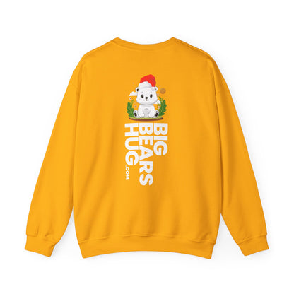 Snojo bear hug (back) Christmas unisex cozy crewneck sweatshirt
