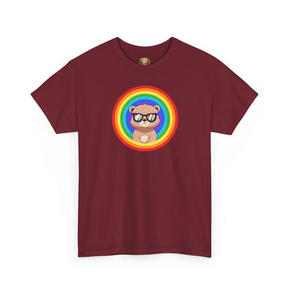 Rainbow Pancha bear rings (front) unisex crewneck t-shirt