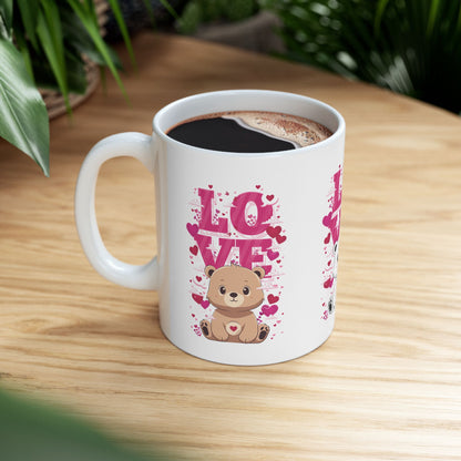 Love bears ceramic coffee/tea mug/cup (11oz/15oz)
