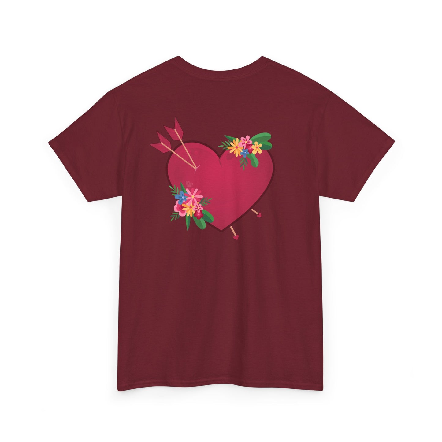 Heart full of love (back) unisex crewneck t-shirt