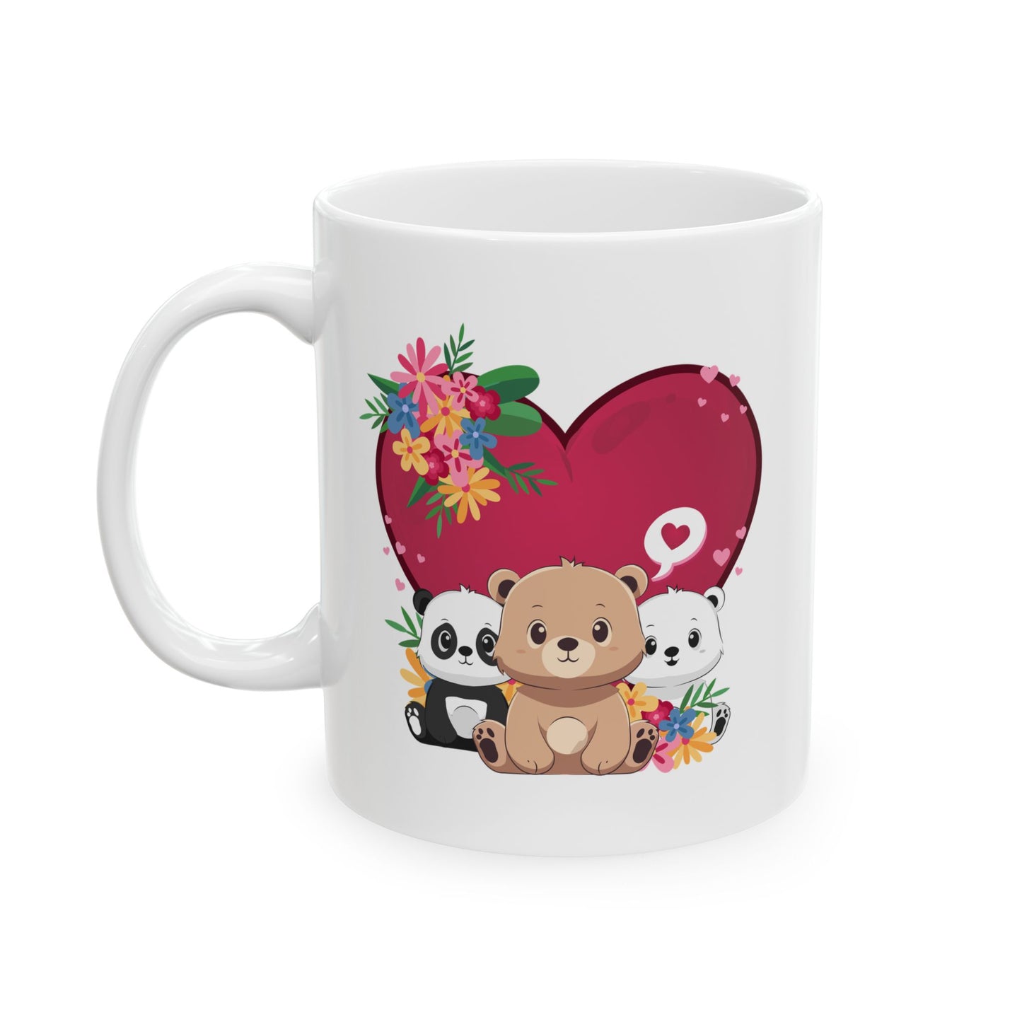 Bears full of love ceramic coffee/tea mug/cup (11oz/15oz)