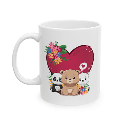 Bears full of love ceramic coffee/tea mug/cup (11oz/15oz)