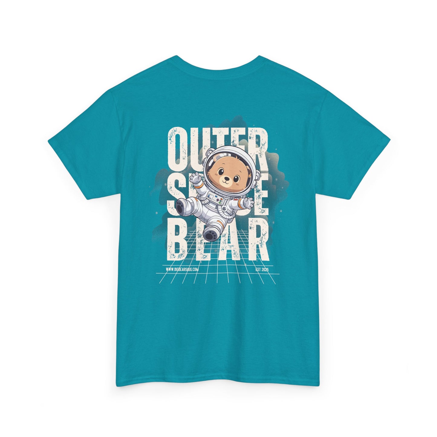 Outer space bear (back) unisex crewneck t-shirt