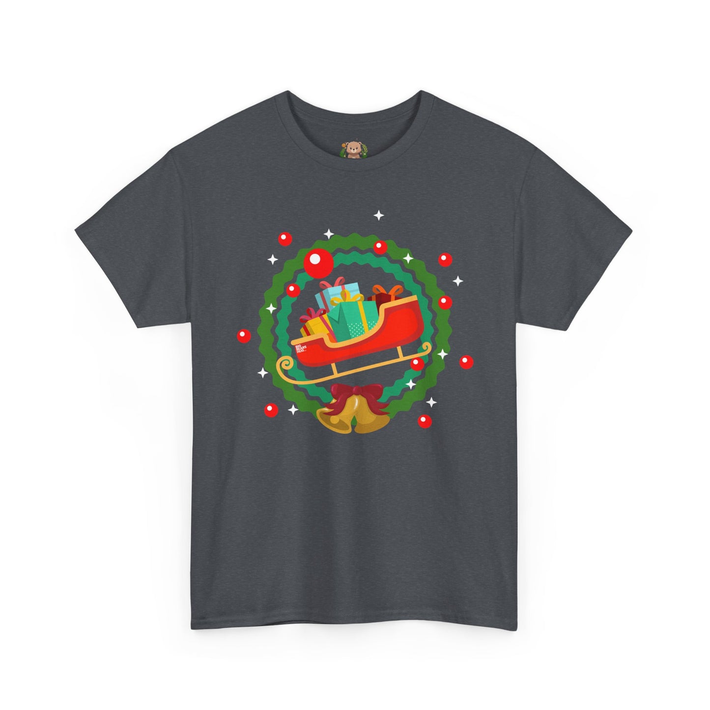 Santa coming with Christmas gifts (front) unisex crewneck t-shirt