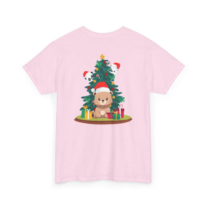 Peek a booo Christmas Santa bears (back) unisex crewneck t-shirt
