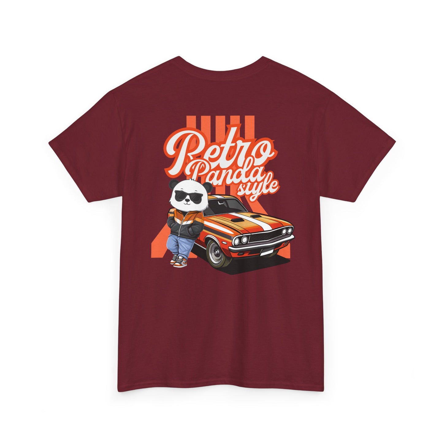 Retro panda style with Macho (back) unisex crewneck t-shirt