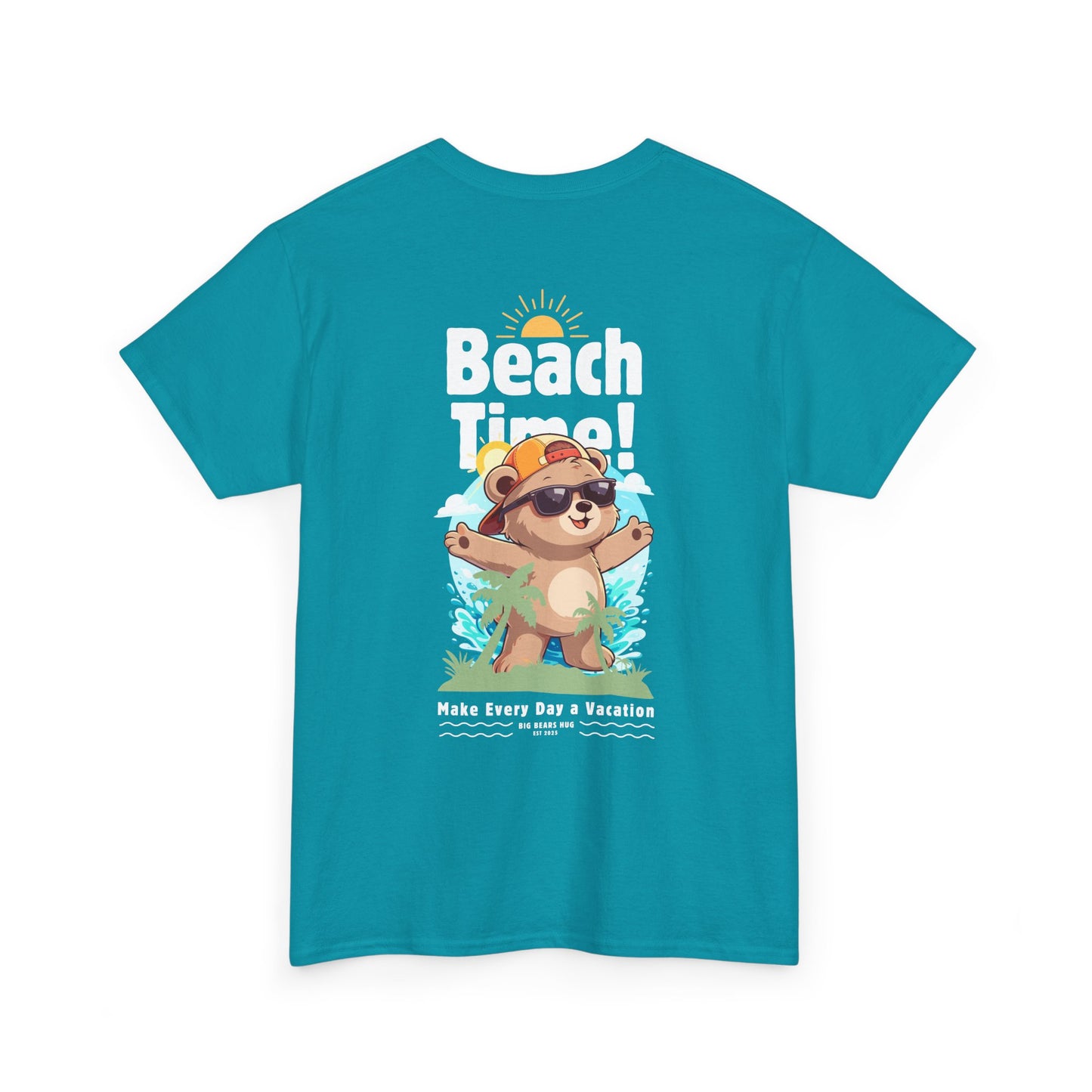 Beach time with Pancha (back) unisex crewneck t-shirt