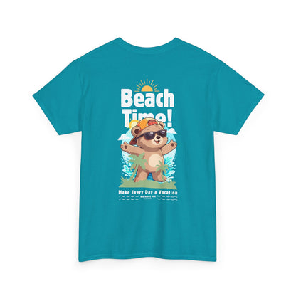 Beach time with Pancha (back) unisex crewneck t-shirt