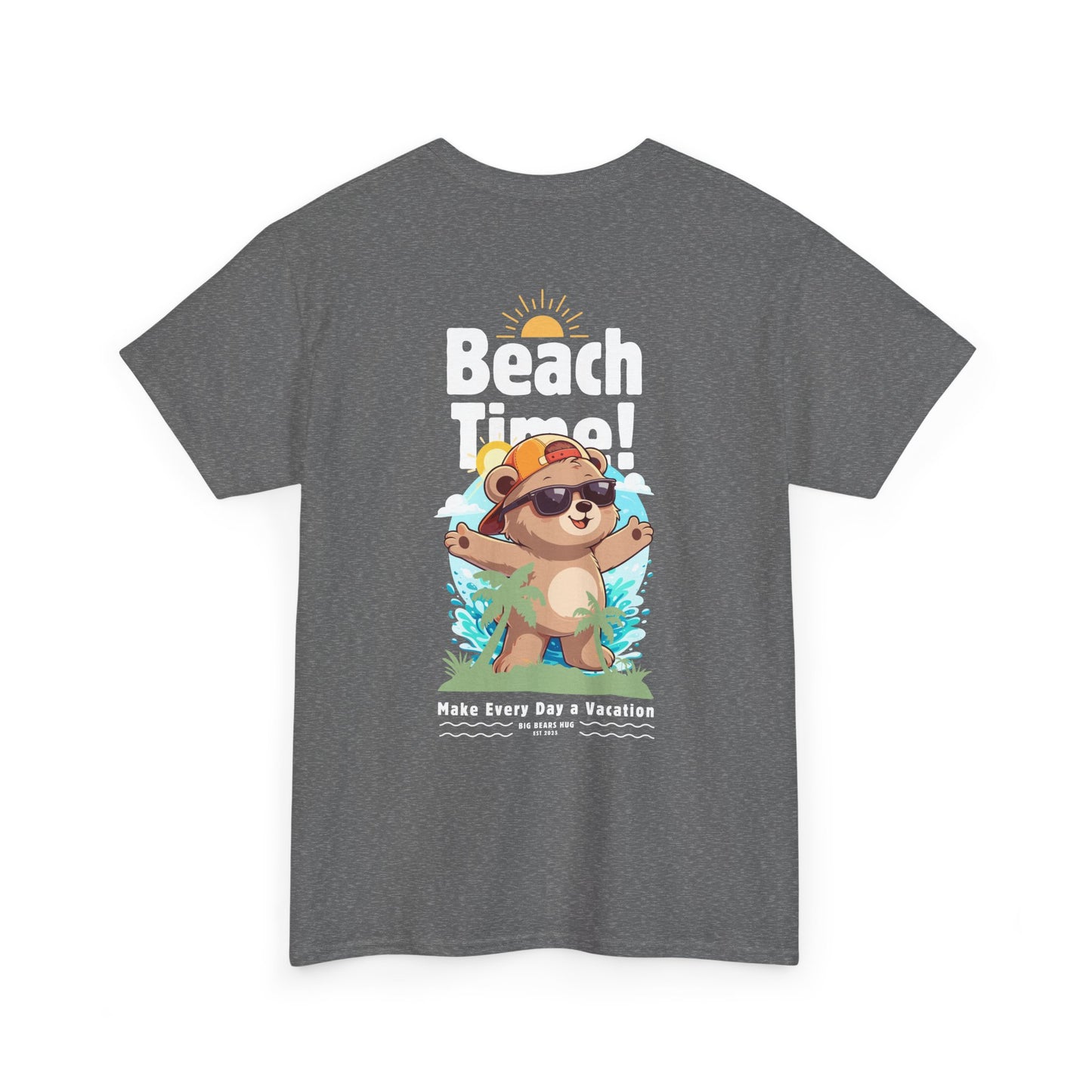 Beach time with Pancha (back) unisex crewneck t-shirt