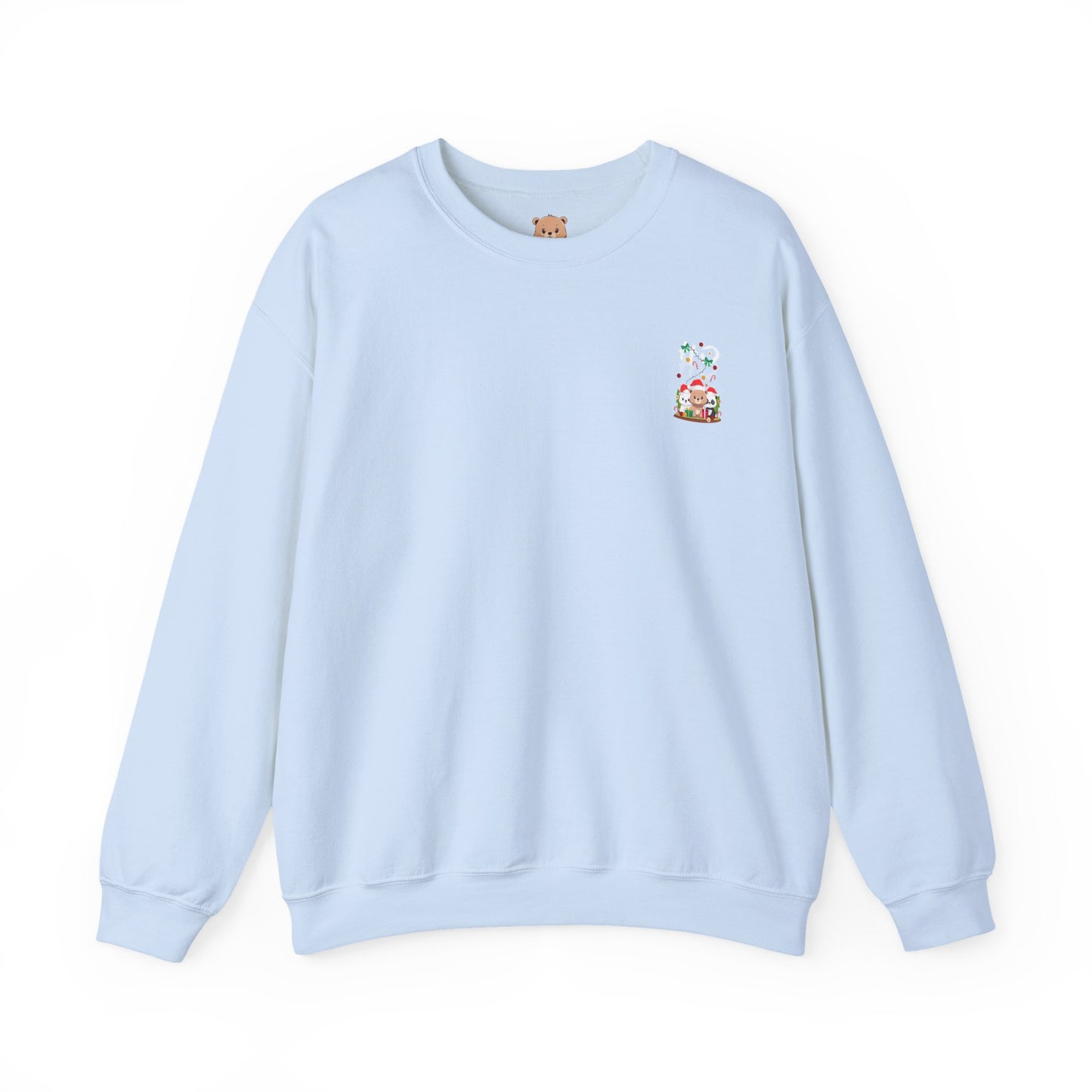 Ho Ho Ho Christmas mini bears (front) unisex cozy crewneck sweatshirt