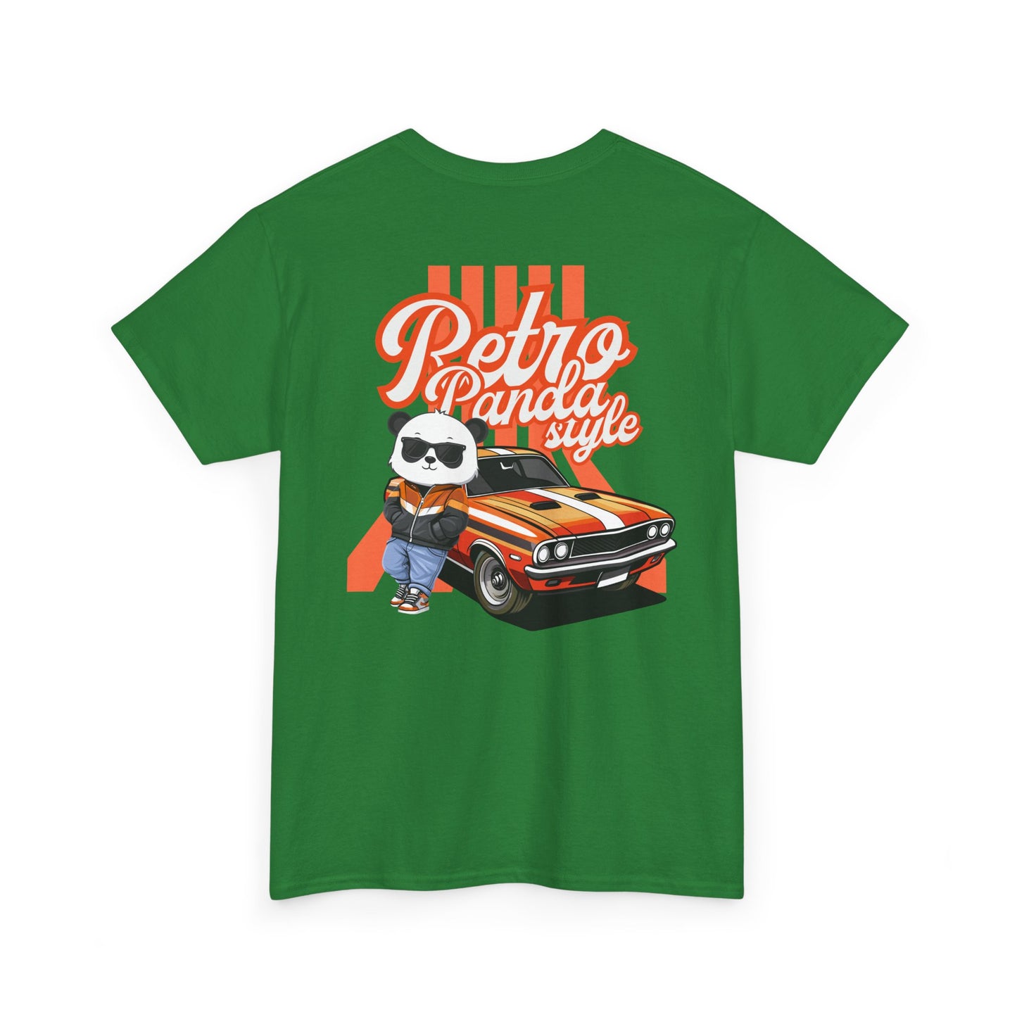 Retro panda style with Macho (back) unisex crewneck t-shirt