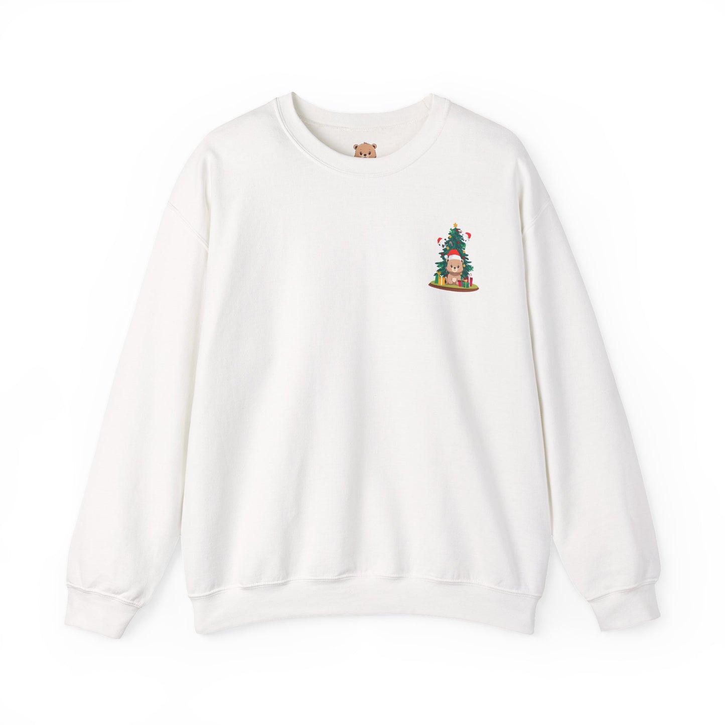 Peek a booo mini Christmas Santa bears unisex cozy crewneck sweatshirt