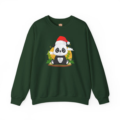 Macho bear hug (front) Christmas unisex cozy crewneck sweatshirt