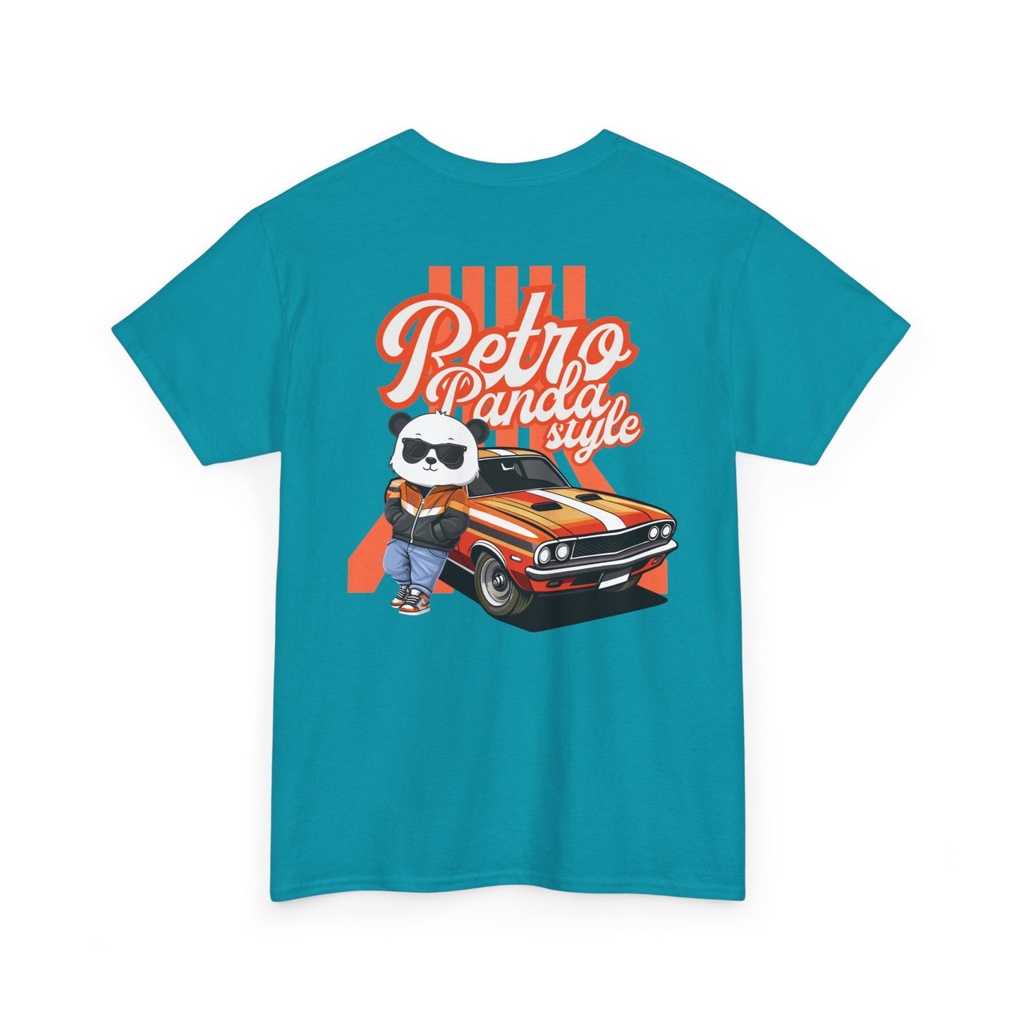 Retro panda style with Macho (back) unisex crewneck t-shirt