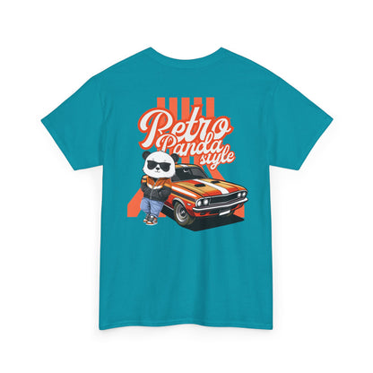 Retro panda style with Macho (back) unisex crewneck t-shirt