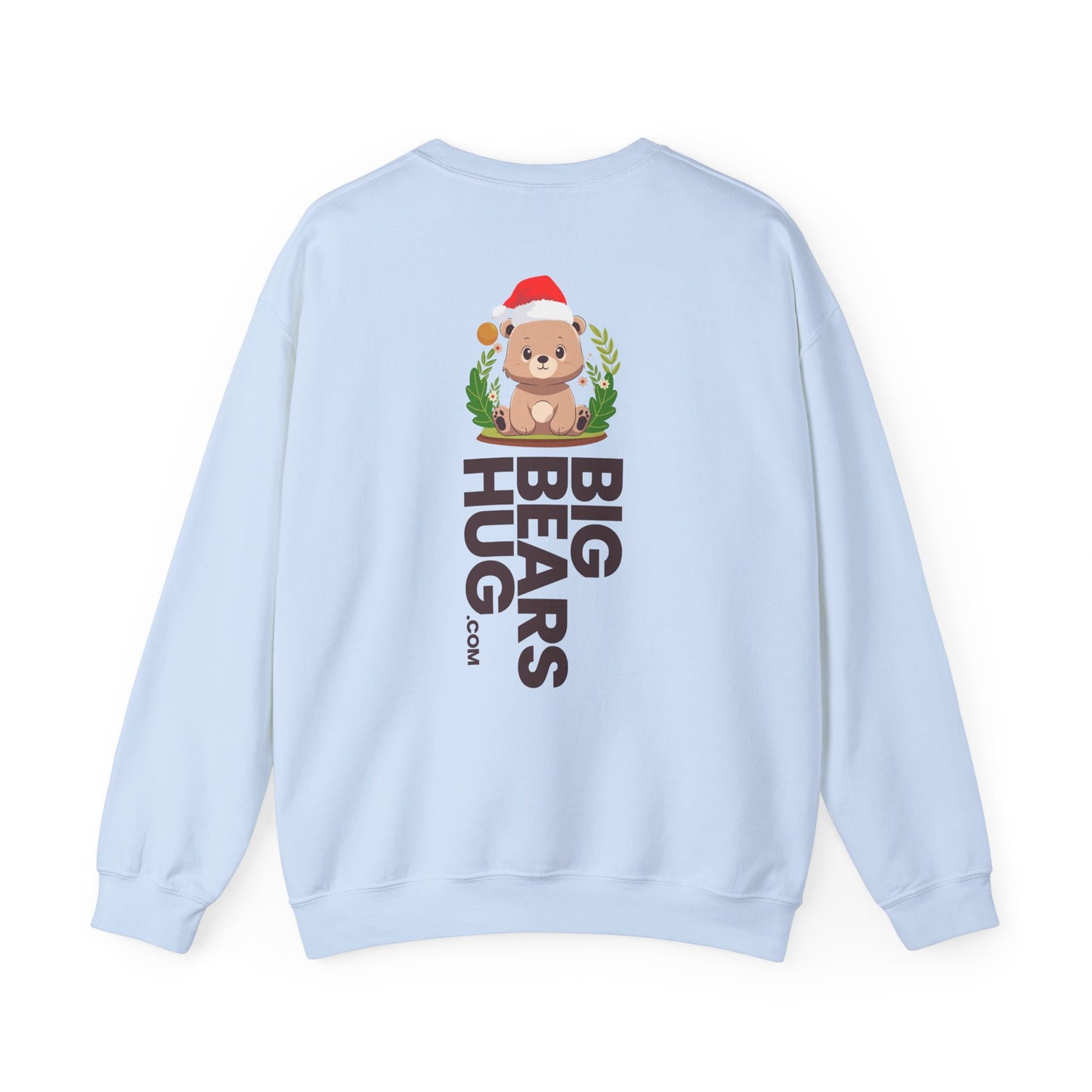Pancha bear hug (back) Christmas unisex cozy crewneck sweatshirt
