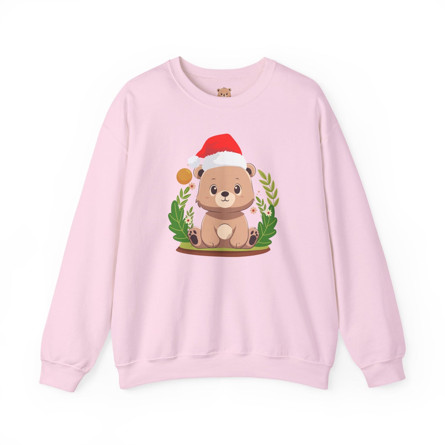 Pancha bear hug (front) Christmas unisex cozy crewneck sweatshirt