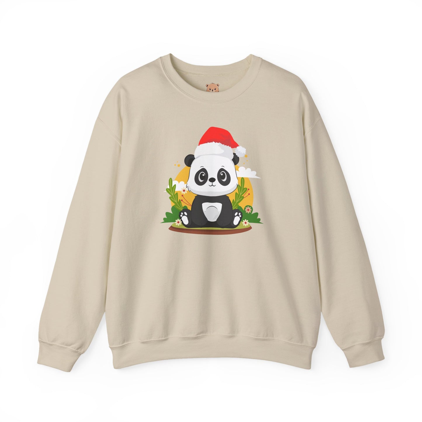 Macho bear hug (front) Christmas unisex cozy crewneck sweatshirt