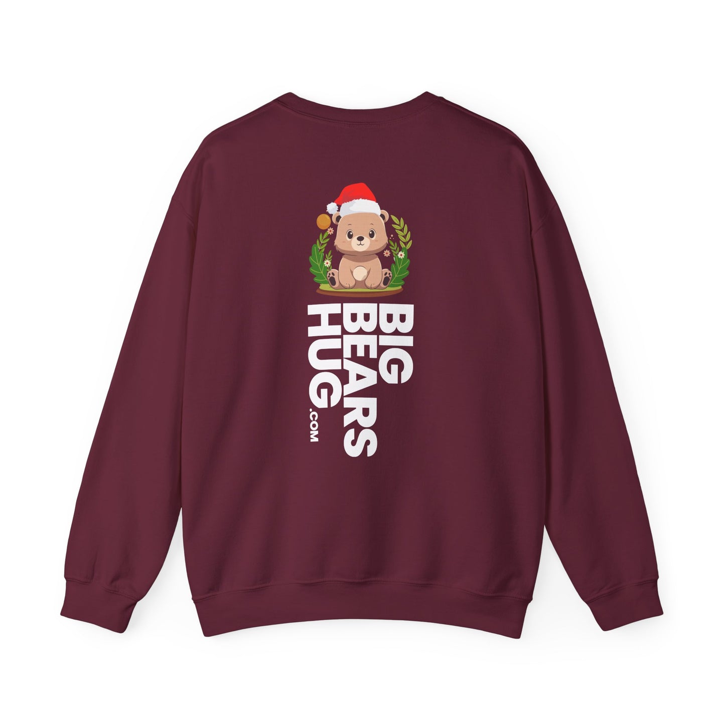 Pancha bear hug (back) Christmas unisex cozy crewneck sweatshirt