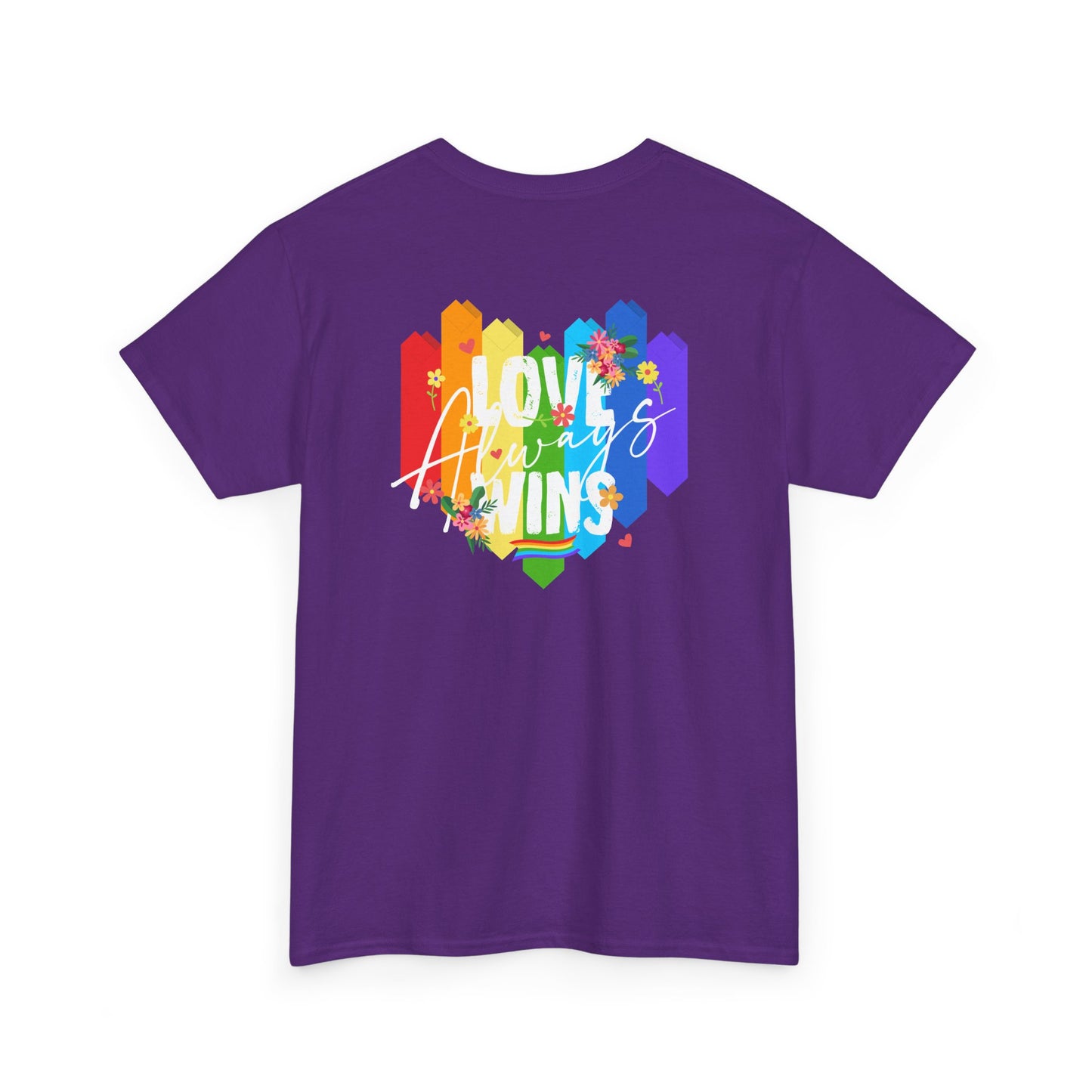 Love always wins rainbow (back) unisex crewneck t-shirt
