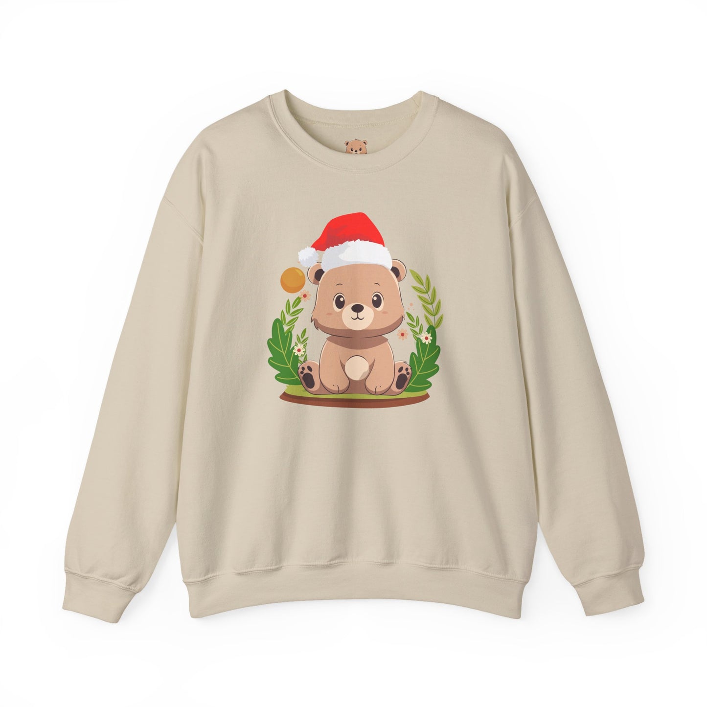 Pancha bear hug (front) Christmas unisex cozy crewneck sweatshirt