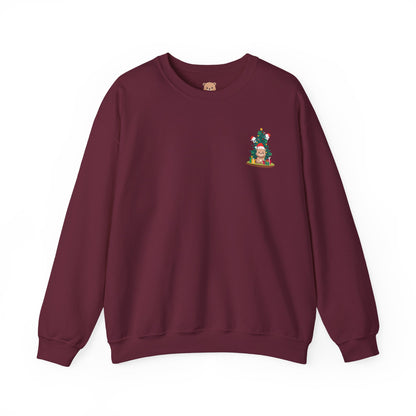 Peek a booo mini Christmas Santa bears unisex cozy crewneck sweatshirt