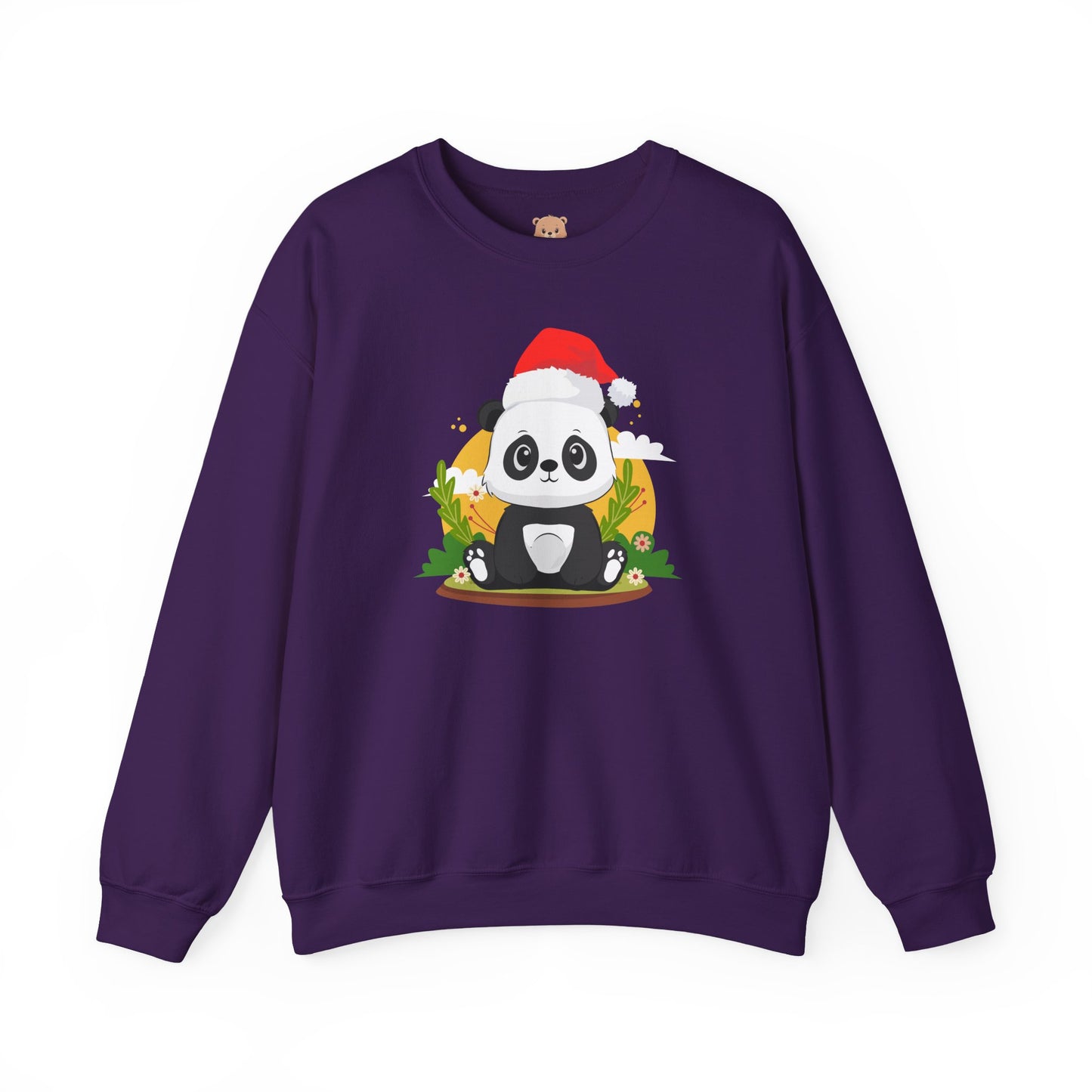 Macho bear hug (front) Christmas unisex cozy crewneck sweatshirt