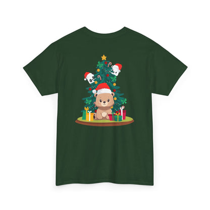 Peek a booo Christmas Santa bears (back) unisex crewneck t-shirt