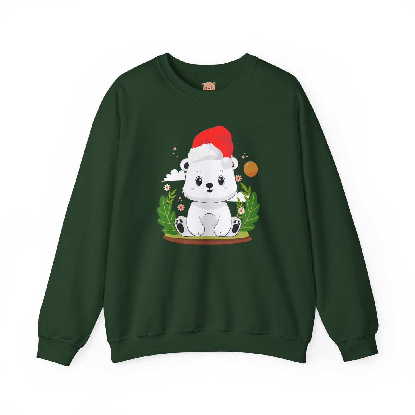 Snojo bear hug (front) Christmas unisex cozy crewneck sweatshirt
