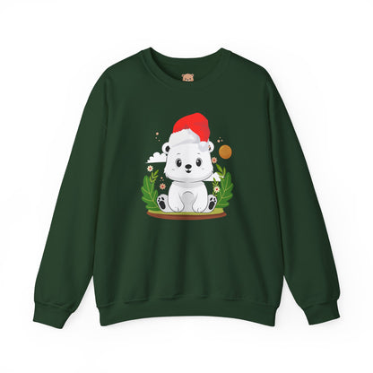 Snojo bear hug (front) Christmas unisex cozy crewneck sweatshirt